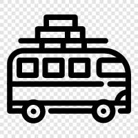 Camping, Transporter, Reisen, Campingausrüstung symbol