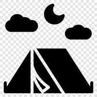 camping, outdoors, shelter, camping equipment icon svg