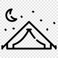 camping, outdoors, shelter, portable icon svg