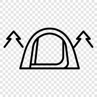 camping, outdoors, shelter, camping gear icon svg