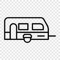 camping, vacation, travel, motorhome icon svg