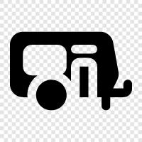 camping, camping gear, caravan holidays, caravan parks icon svg