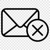 cancel mail service, cancel mail delivery, cancel mail order, cancel mail ticket icon svg