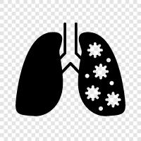 Krebs, Lungenkrebs, Lungenentzündung, chronische Bronchitis symbol