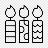 Kerzenhalter, Kerzenvotiven, Duftkerzen, Kerzen zum Verkauf symbol