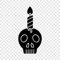 candle holder, candle holder with skull, candle with skull, candle and skull icon svg