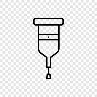 cane, walker, aid, help icon svg