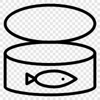 canned tuna, tuna, salmon, sardines icon svg