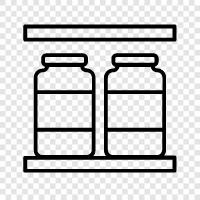 canning, food preservation, canning supplies, jars icon svg