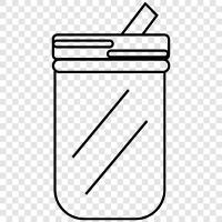 canning, food storage, gardens, mason jar icon svg