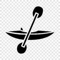 canoe, paddle, sea kayak, touring kayak icon svg