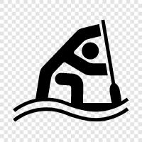 canoe racing, sprint canoeing, canoe sprinting, Canoe sprint icon svg