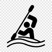 canoe, racing, white water, kayaking icon svg