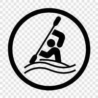 Canoe, Races, Kayaking, Whitewater icon svg