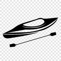 canoe, paddles, fishing, sport icon svg