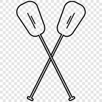 canoeing, kayaking, SUP, stand up paddleboarding icon svg