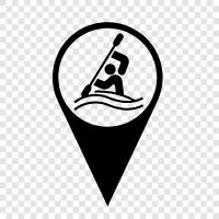 Canoeing, Slalom, Kayaking, Whitewater icon svg