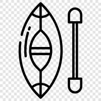 Kanu, Paddeln, Kajak, Rafting symbol