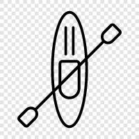 canoeing, paddling, fishing, watercraft icon svg