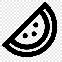 Cantaloupe, Honigtau, Wassermelone symbol