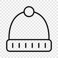 caps, knit hats, winter, red icon svg