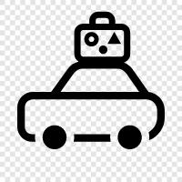 car, driving, America, road icon svg