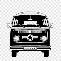 car, truck, van icon svg