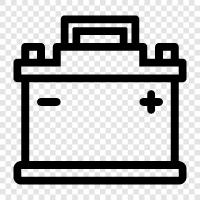 Car batteries, Car battery chargers, Car battery replacement, Car battery testing icon svg