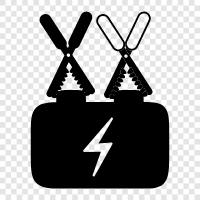 Auto Batterie Ladekabel, Auto Batterie, Auto Batterie Ladepullover Kabel symbol