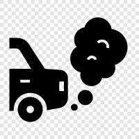 car exhaust, smog, air pollution, traffic congestion icon svg