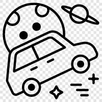 car in space, car in space travel, car in space exploration, car icon svg