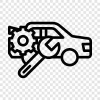 Automechanik, Auto Reparatur, Auto Service in der Nähe von mir, Auto Service In symbol