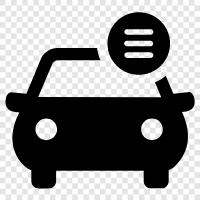 car menus, car list, car list of items, car menu items icon svg