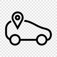 Car Navigation, Car Location, Car Tracking, Car Audio icon svg