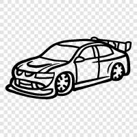 car racing, race car, track, racing icon svg