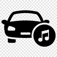 car stereo, car speakers, car audio, car sound icon svg