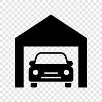 car storage, car parking, car storage facilities, car parking garages icon svg