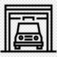 car storage, car garage organization, car garage organization tips, car garage icon svg