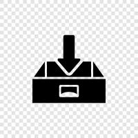 Karton, Versandbox, Aufbewahrungsbox, Bürobedarfsbox symbol