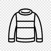 cardigan, knit, wool, scarf icon svg