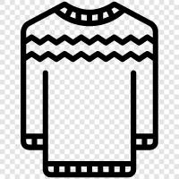 cardigan, cableknit, knit, wool icon svg