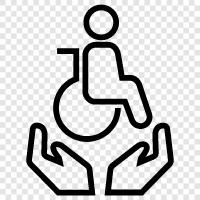 care for the handicapped, disabled, handicapped persons, care for the icon svg
