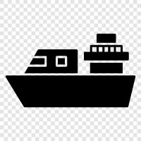 Cargo Ship, Cruise Ship, Ferry, Cargo Ferry icon svg