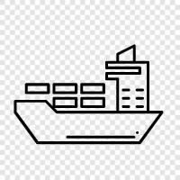 Cargo, Ship, Cargo Vessel, Cargo Haulage icon svg