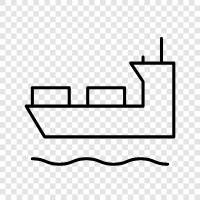 Fracht, Transport, Marine, Schiff symbol