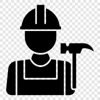 carpenter, builder, contractor, home builder icon svg