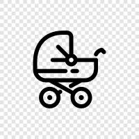 carriage, stroller, car seat, baby carrier icon svg