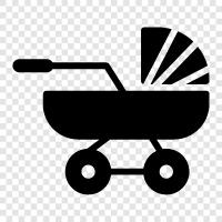 carriages, baby, children, safety icon svg