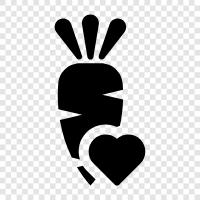 carrot, love, heartwarming, sweet icon svg