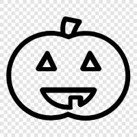 schnitzen, Kürbis, Halloween, gruselig symbol